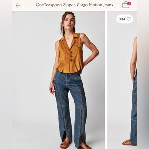 FREE PEOPLE OneTeaspoon Zipped Cargo Motion Jeans
